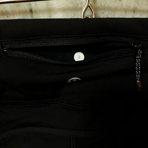 Lululemon cropped 3/4 leggings mesh detail black - Picture 4 of 7